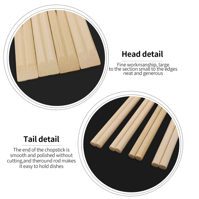 50 Pairs Disposable Chopsticks Chinese Tensoge Twin Bamboo Chopsticks Hotel Restaurant Sushi Noodles Chop Sticks