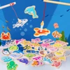 Magnetic Fishing Game Suitable For Young Children Wooden Letter Puzzle Maze Board Preschool ABC Capital Letter Matching Game 1