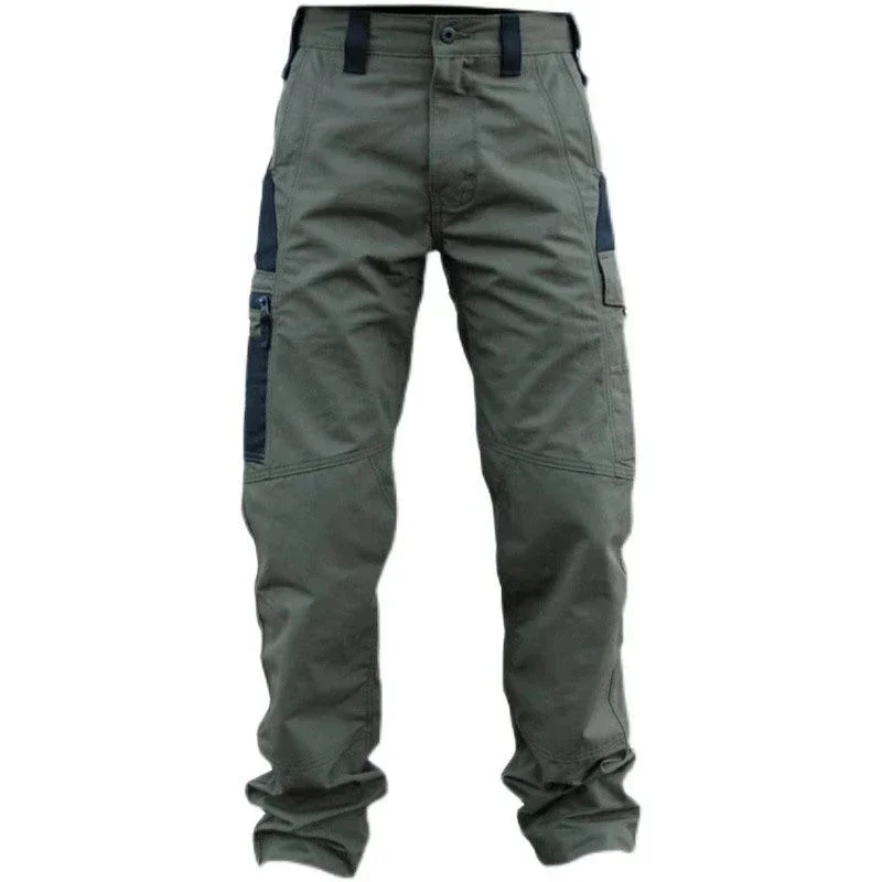 Wear Resistant Work Pant Man Multi-pocket Straight Cargo Trousers Outdoor Jogging Tactical Pants Spring Autumn Casual Trousers 5