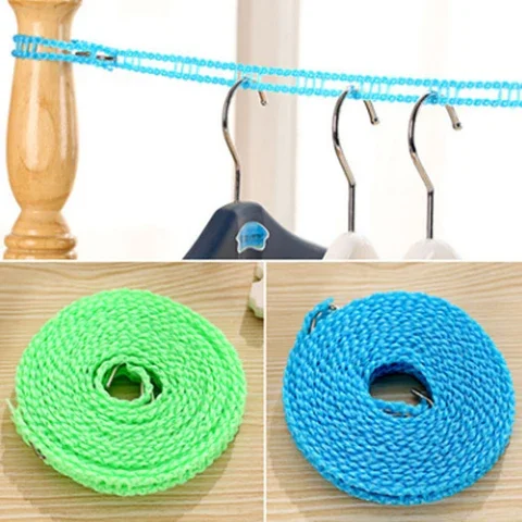 

Portable Fence-Type Windproof Anti-Skid Clothesline Clothesline Drying Quilt rope Outdoor Travel Clothesline 10M