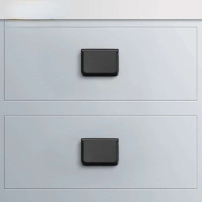 Zinc Alloy Tatami Hidden Wardrobe Handles Cupboard Pulls Black Drawer Knobs Furniture Handle Cabinet Knobs Handles