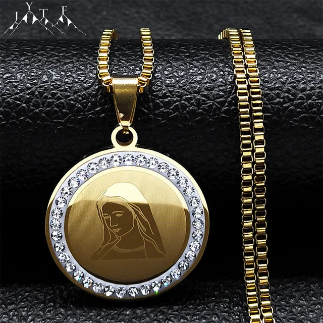 Virgin Mary Necklace Gold Color Stainless Steel Virgin Guadalupe Pendants  Necklaces for Catholic Religious Jewelry - China Jewelry and Fashion  Jewelry price | Made-in-China.com