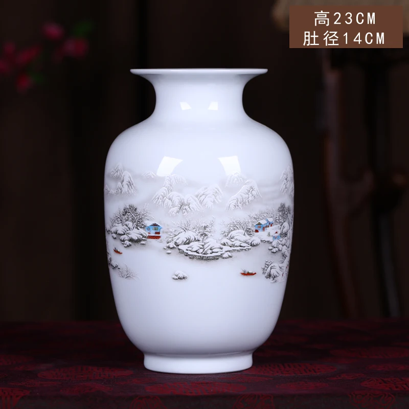 

Ceramic Blue and White Porcelain Vase Flower Arrangement Modern Chinese Style Furnishings Living Room TV Cabinet Decoration