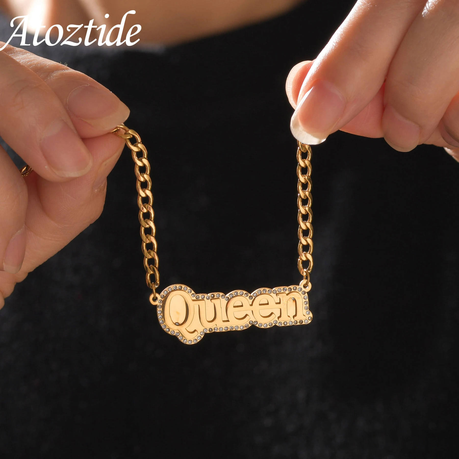 アクセサリー Atomic 02 Round all around Zirconite Cubic Zirconia Tennis necklace