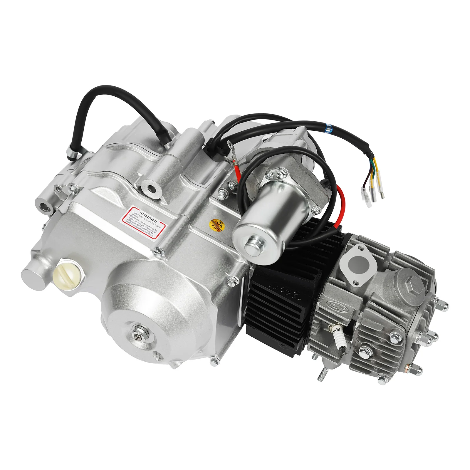 125CC 4 Stroke Electric Motor Semi Auto Engine CDI+Reverse for ATV Quad Go Kart