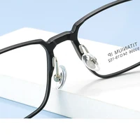 3 в 1, квадратная мужская оправа для очков из чистого титана с полной оправой и поляризационным зажимом для солнцезащитных очков и ночного видения, женские очки 93006 — изображение 4