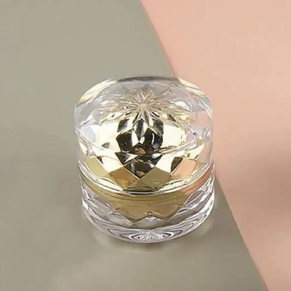 5g Gold Silver Acrylic Cream Jars Diamond Lotion Mask Refillable Bottles,Cosmetics Packaging Container Nail powder