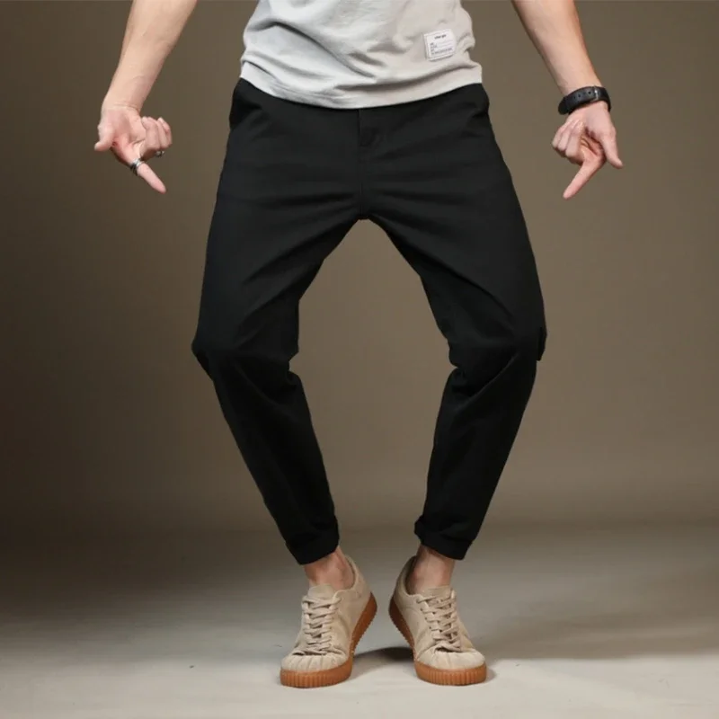 Big size Men's pants spring new casual pants male black feet wild plus size harem trousers tide men trousers cotton pants 46 48 3