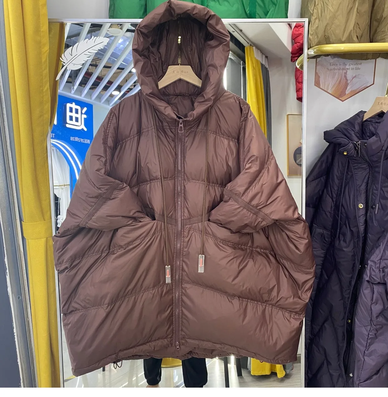 Janveny 90% White Duck Down Jacket Women Winter Long Puffer Coat Hooded Thicken Female Warm Loose Korean Warm Feather Parkas