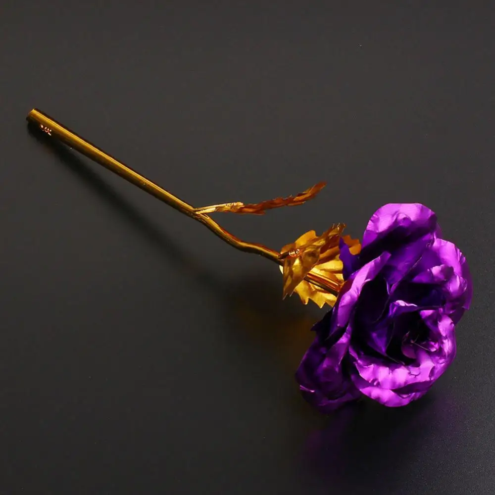 24k Gold Dipped Rose Flower Artificial Flowers Eternal Rose with Stand Forever Love In Box Birthday Valentine Day Gift For Girls artificial flowers