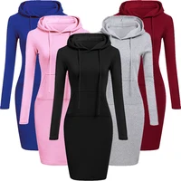 Ladies Dress Autumn Women Hooded Dresses Hoodies Women Sweatshirts Women Hoodies Dress Tops Ladies Clothing 1