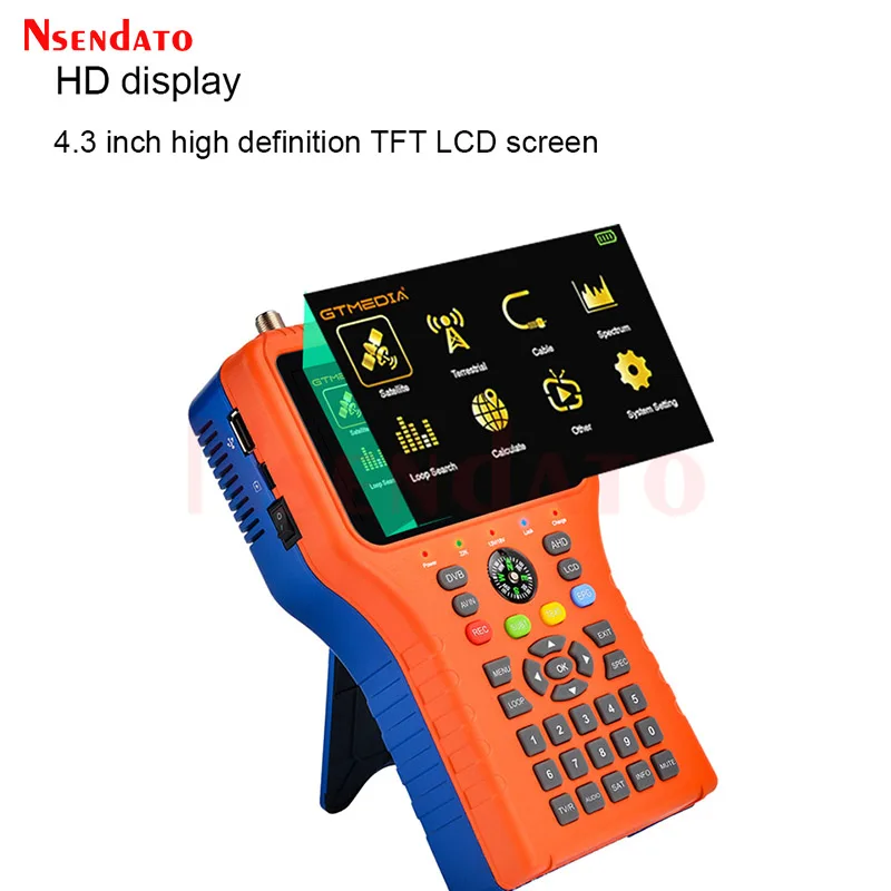 GTMEDIA V8 Sat Finder Pro 2 HD DVB-T2 Satellite Signal Satfinder DVB-S2X/S2/S/T2/T/C Auto Calculate Angle of AZ,EL For ACM IKS