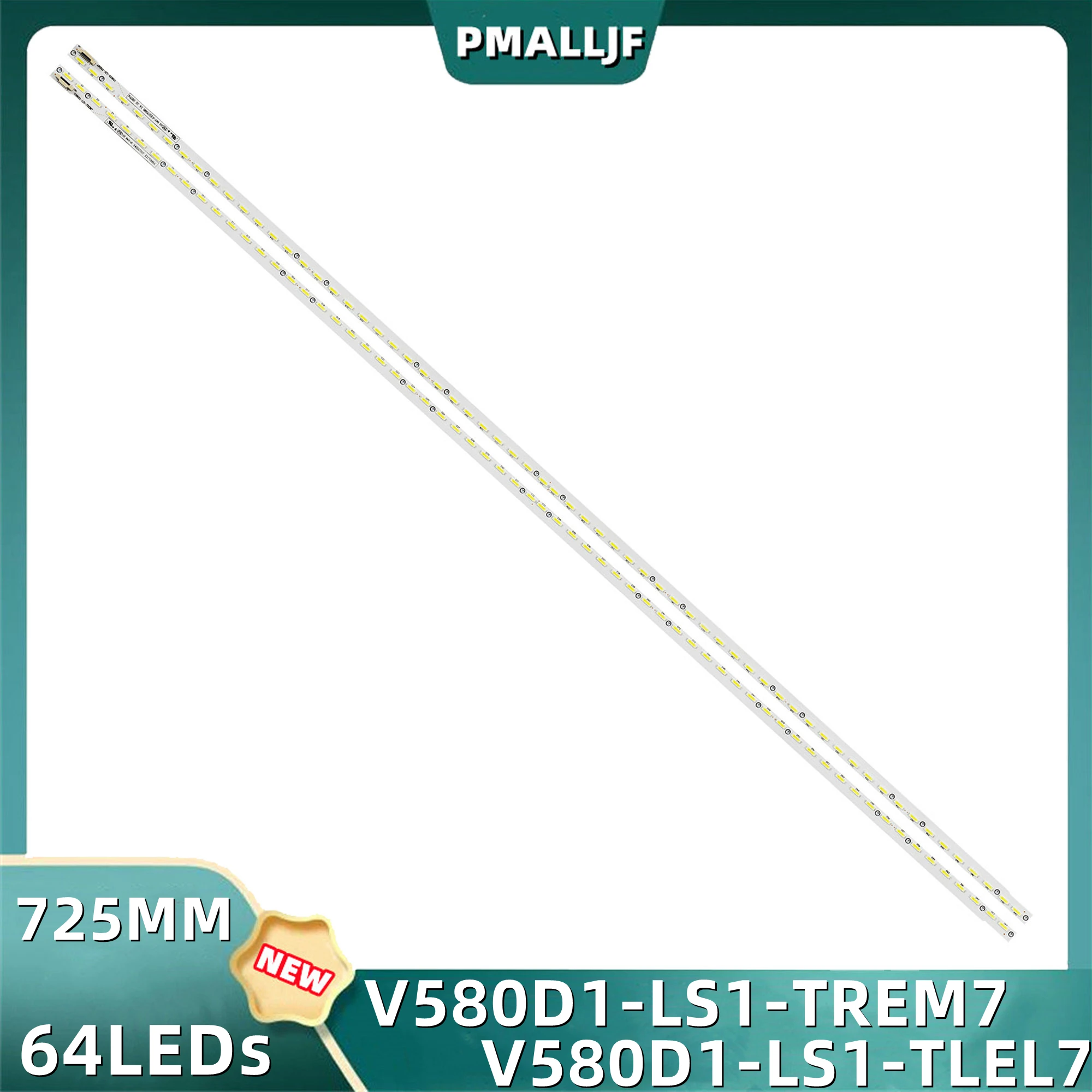 Tira de Retroiluminação Led para Tx58ax802b 58l8400u 58puk6809 V580d1-ls1-trem7 Tlem7 V580dk2-ks1 Ks2 Lcd-58s3a Lcd-58u3a Led58e1ua