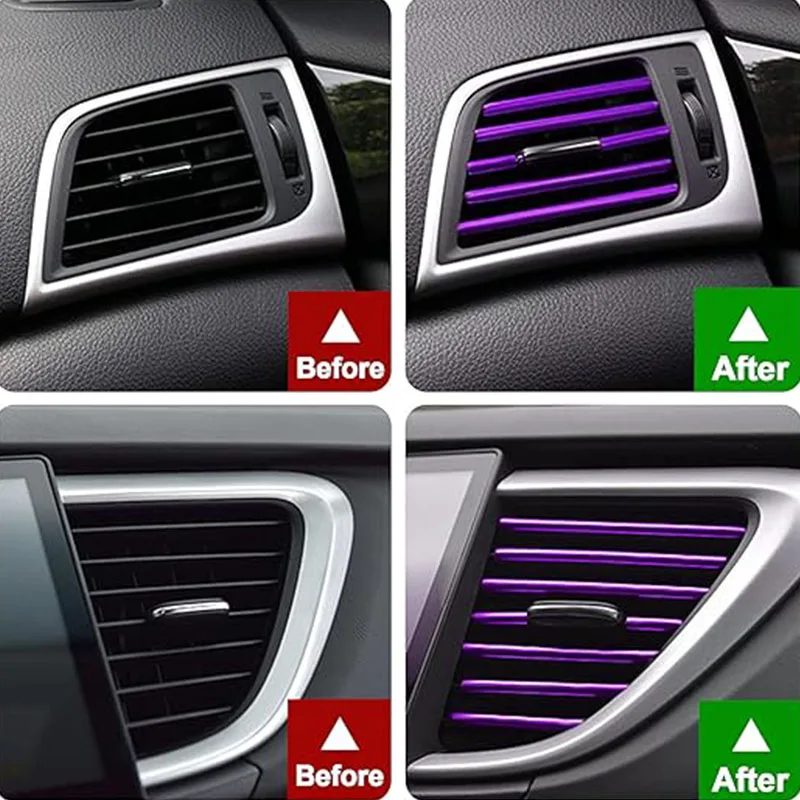 10 Pack Car Air Conditioner Vent Outlet Trim Strip, Car A/C Vent - View #6