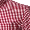 Mens Red Small Plaid Shirts Summer Short Sleeve Cotton Dress Shirts Business Casual Button Down Chemise Homme Camisa Masculina 5