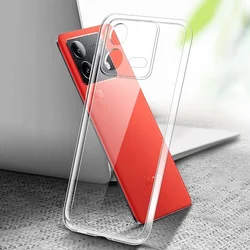 Clear Silicone Shockproof Thin Mobile Phone Case with Transparent Back Cover for IQOO Neo 8 Pro (Clear)