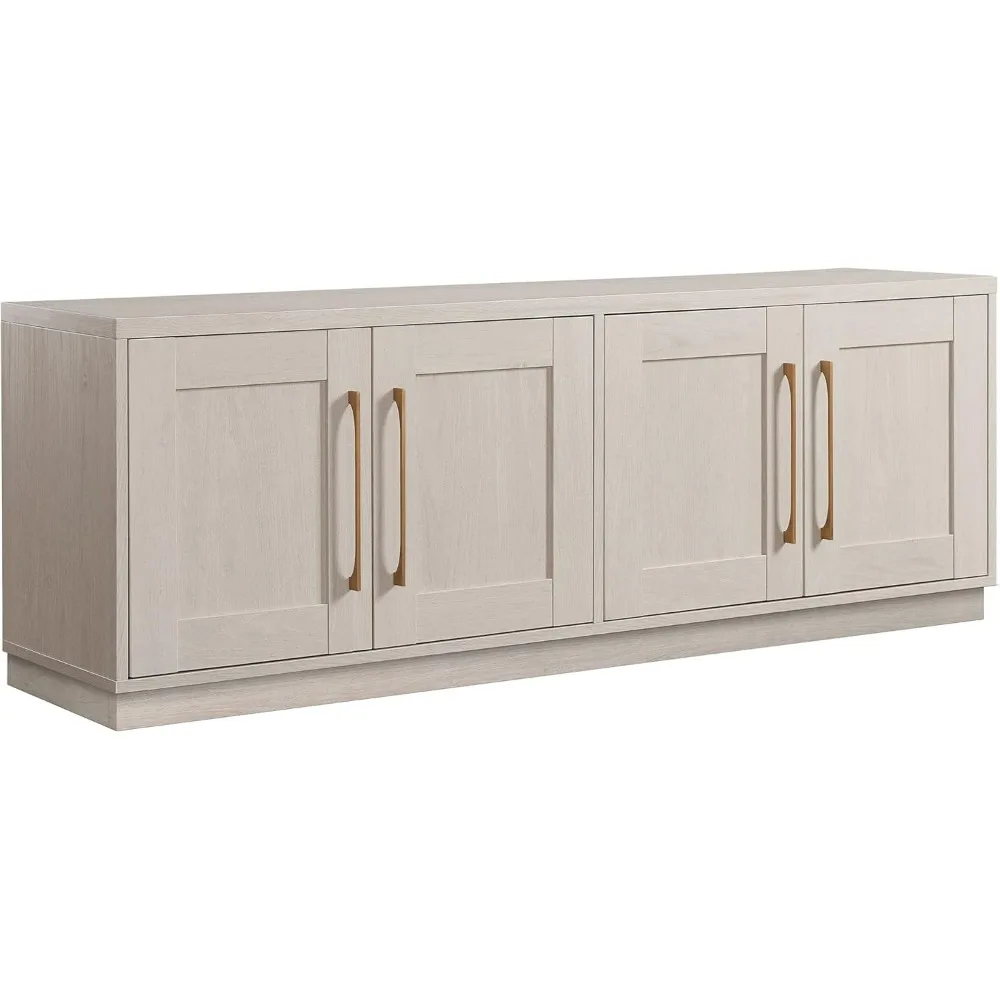 Rectangular TV Stand for TV's up to 75" in Alder White, for Home, Living Room, Bedroom, Entertainment Room, Office 2
