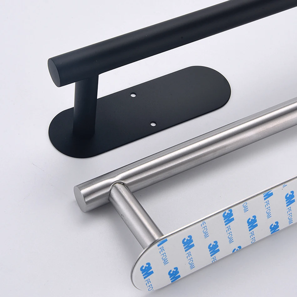 Adhesive Paper Holder 304 Stainless Steel WC Paper Towel Roll Holder Bathroom Kitchen Tissue Shelf Free Nail