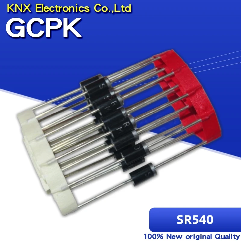 Produktbild von 20 Stück Chanzon SR540 Schottky-Diode – 5A, 40V, DO-201AD, Axial, RoHS-konform