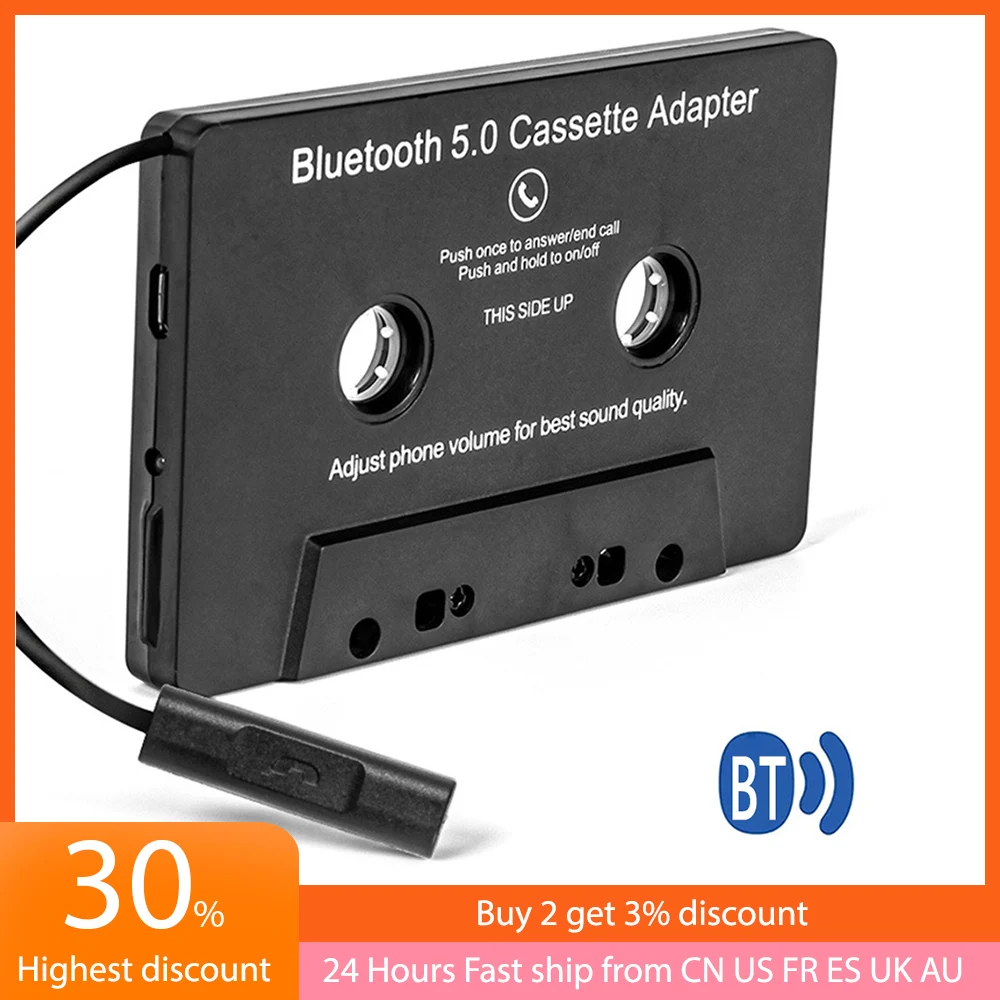 Audio-Kassette Aux-Adapter, Bluetooth-kompatibler 5.0