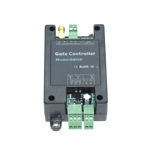 GSM 4G SMS Remote Control Gate Opener G202 Single Relay ON/OFF Switch For Sliding Swing Garage Gate Opener 5
