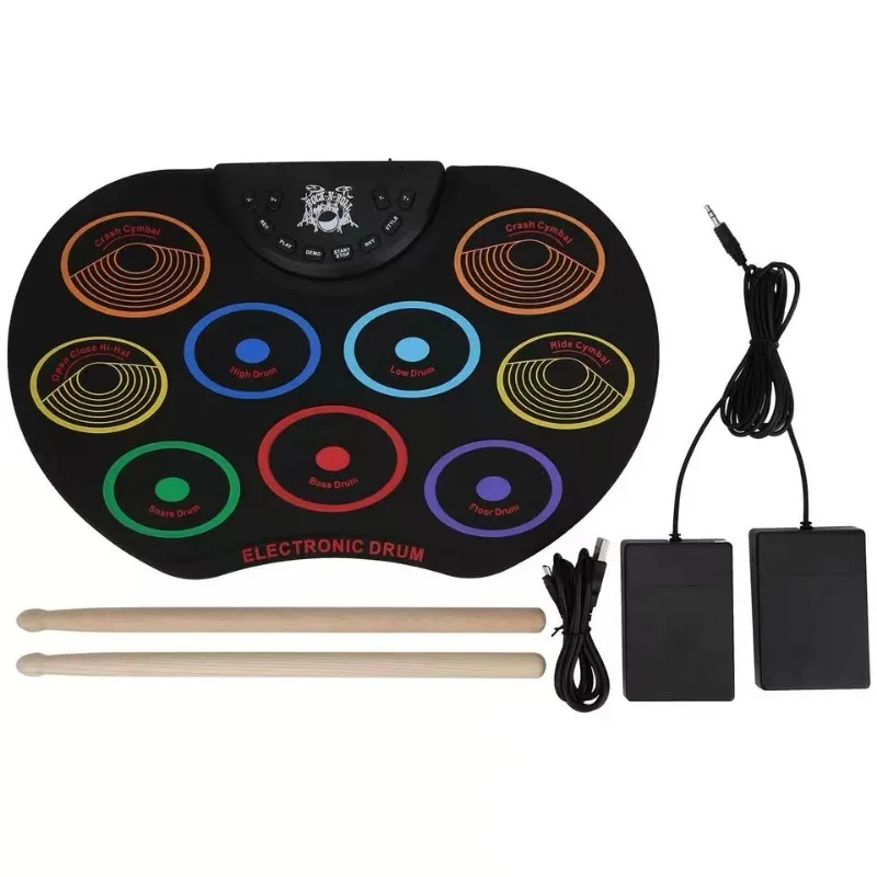 Description Picture 6 of itemPortable Roll Up Drum Kit Adult Kids Electronic Drums Set Professional Musical Battery Children's Electrical Musical Instrument