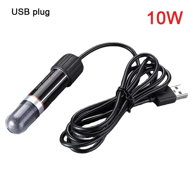 Aquarium heater rod USB Mini Aquarium heating rod for Small Fish Tank 26&deg;C Constant Temperature Aquarium Heater Submersible Thermostat Heater 10W