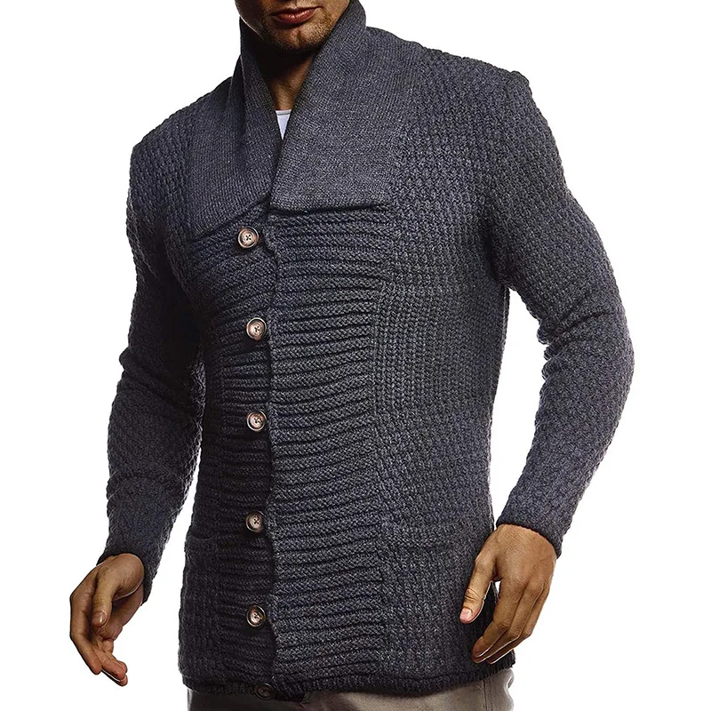 Men's Sweater Cardigan Autumn And Winter New Yamamoto Style Solid Color Casual Large Size Sweater