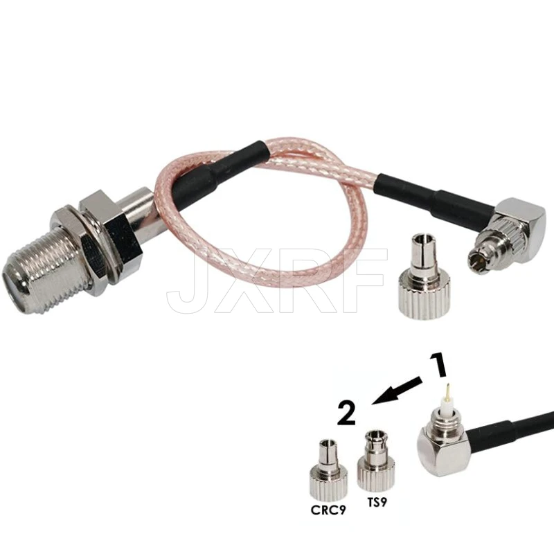 RF-Coaxial-cable-F-to-CRC9-TS9-connector-universal-F-female-to-CRC9-TS9 ...