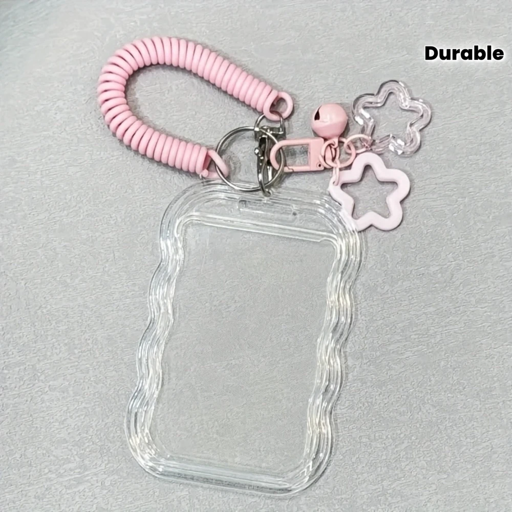 Retractable ID Holder with Keychain & Wrist Strap - Secure & Stylish Card Accessory