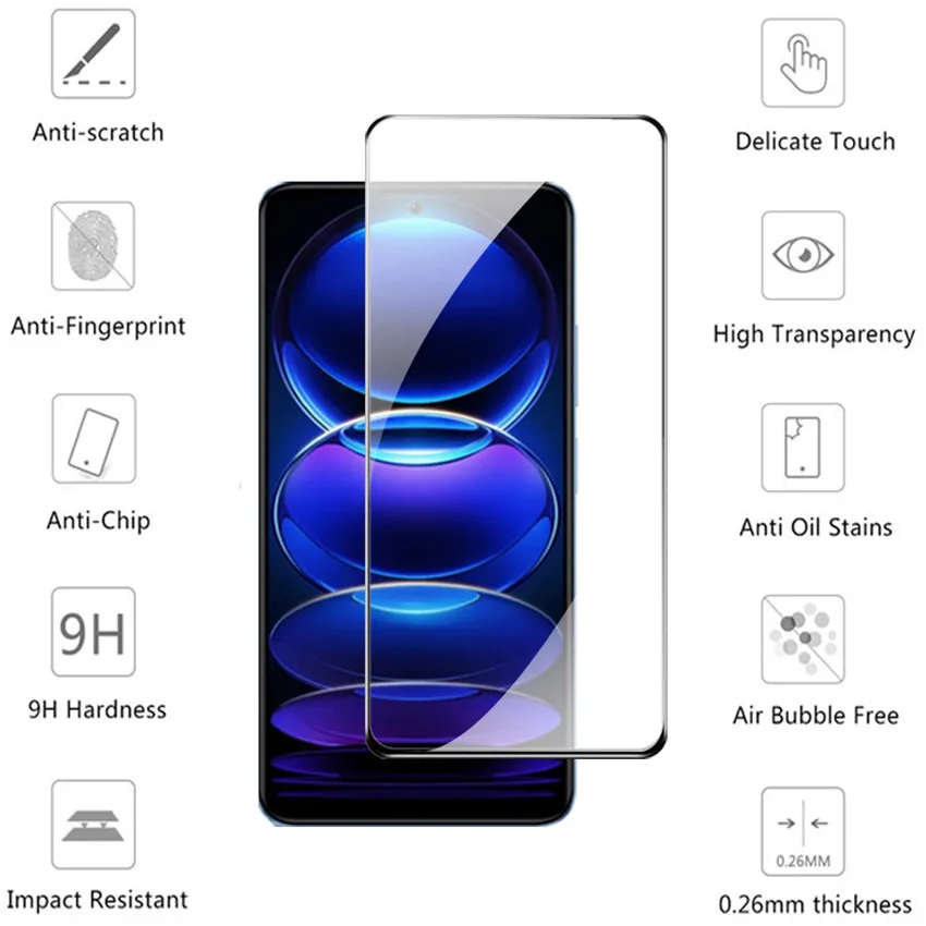 Vidrio Templado Xiaomi Redmi Note 12 Pro 4G Cubierta Completa Protector De  Pantalla Anti Arañazos