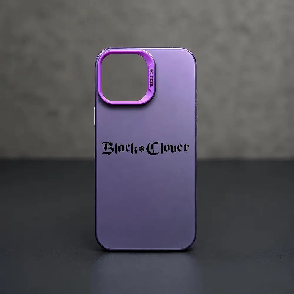 Black Clover Logo Shockproof Color Gradient TPU Phone Case