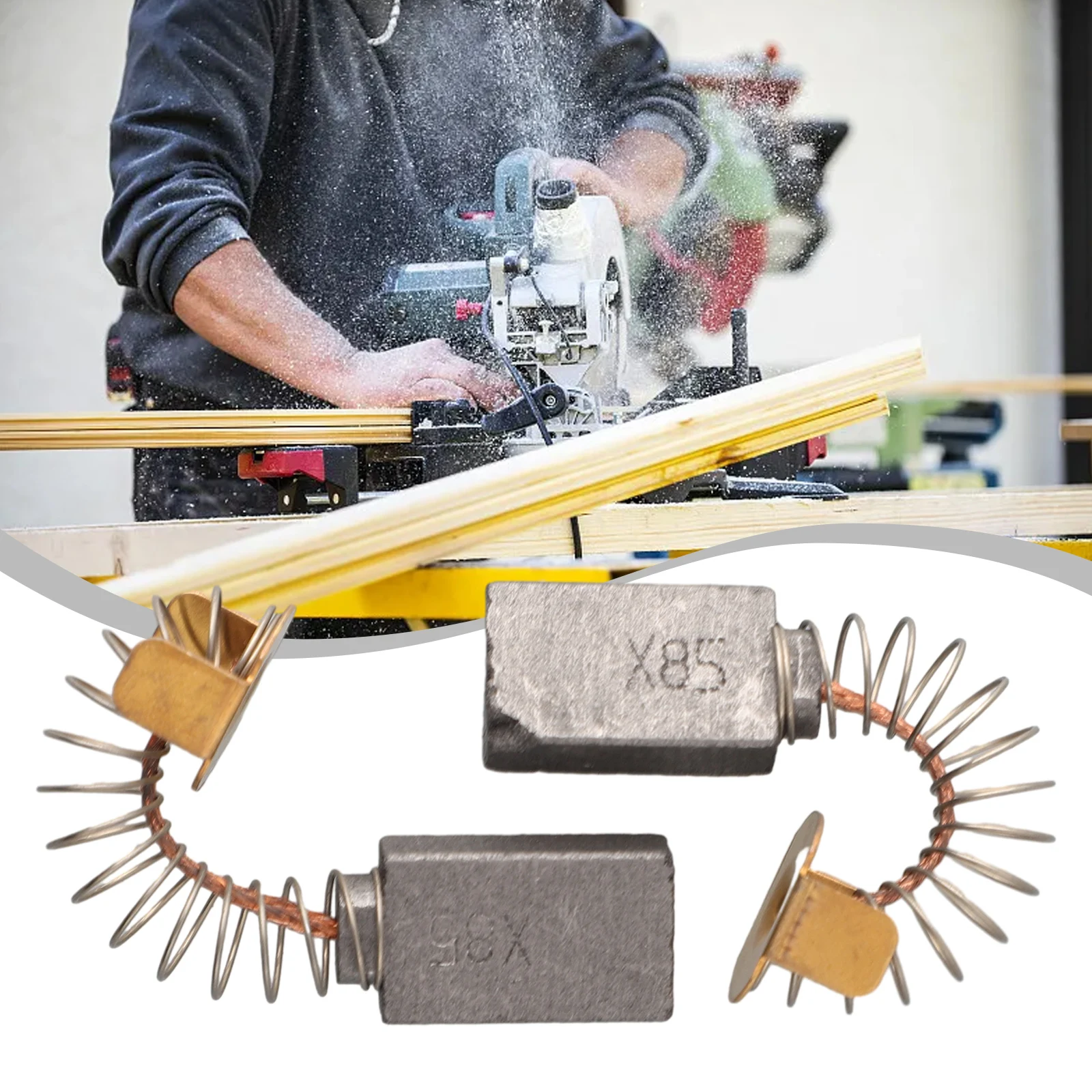 

Replacement Carbon Brushes for Circular Hand Drive Saw Compatible with 1619X08020 1619X07410 1619X01351 2610320391