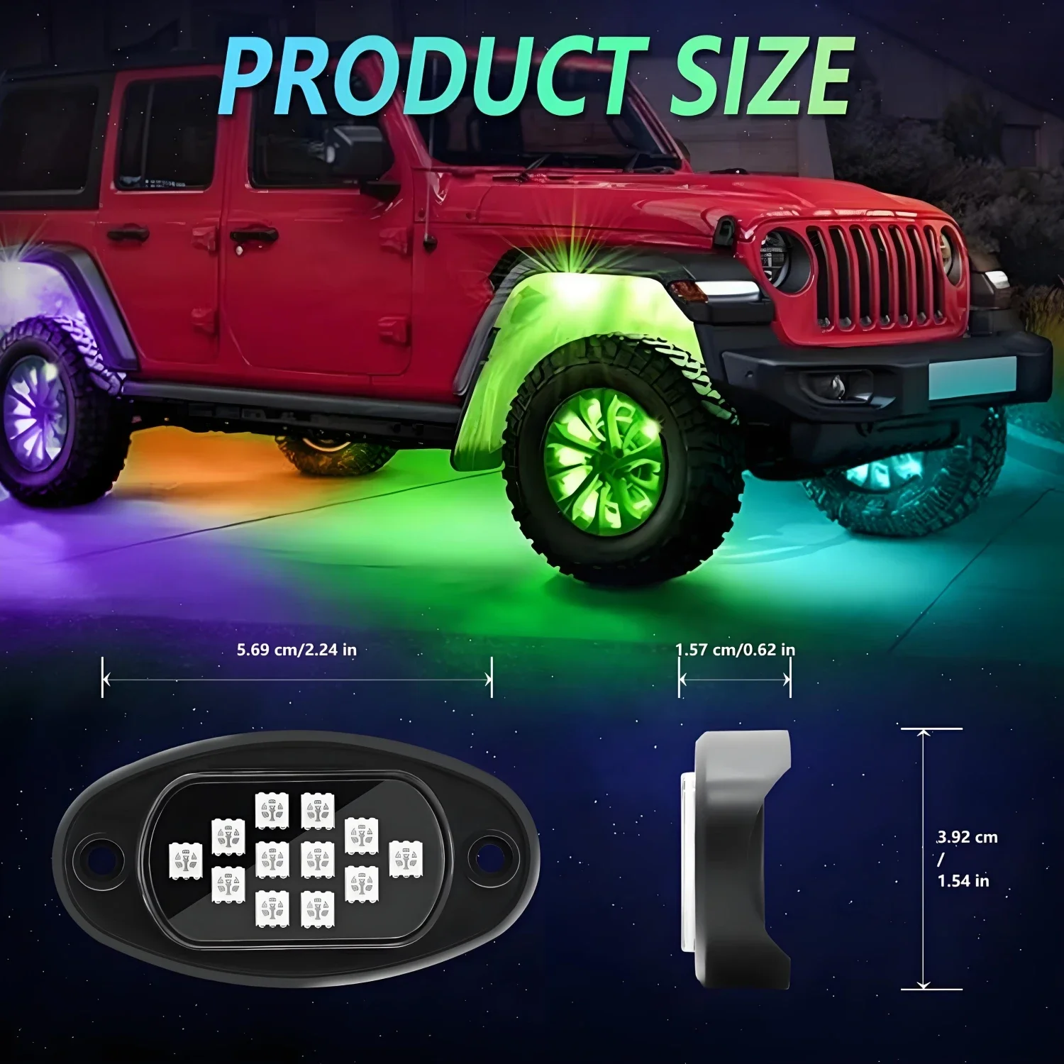 4/6/10/12 in 1 Pods RGB LED Rock Light PCB LED for Holding LED Decorative Chassi