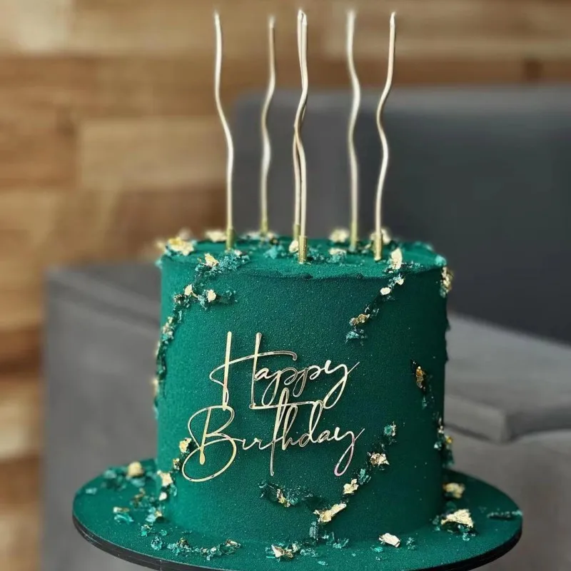 Happy Birthday Cake Topper Acrylic Bit US Dollar Money Symbol Boy Girl Years Old Dad's Birthday Party Cake Decoration Baby Sower