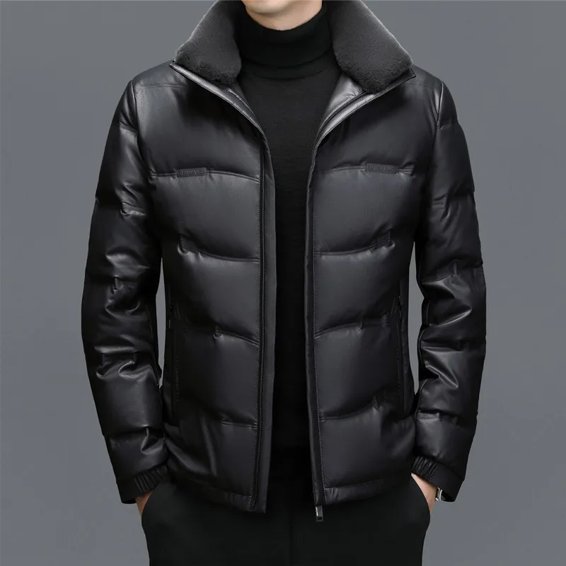 Winter Men's Sheepskin Down Coat