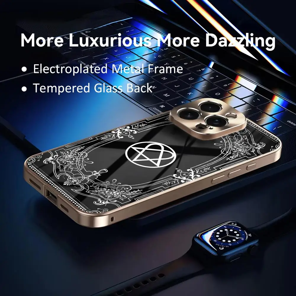 Premium Electroplated Metal Bumper Shockproof Phone Case by ROCK Band