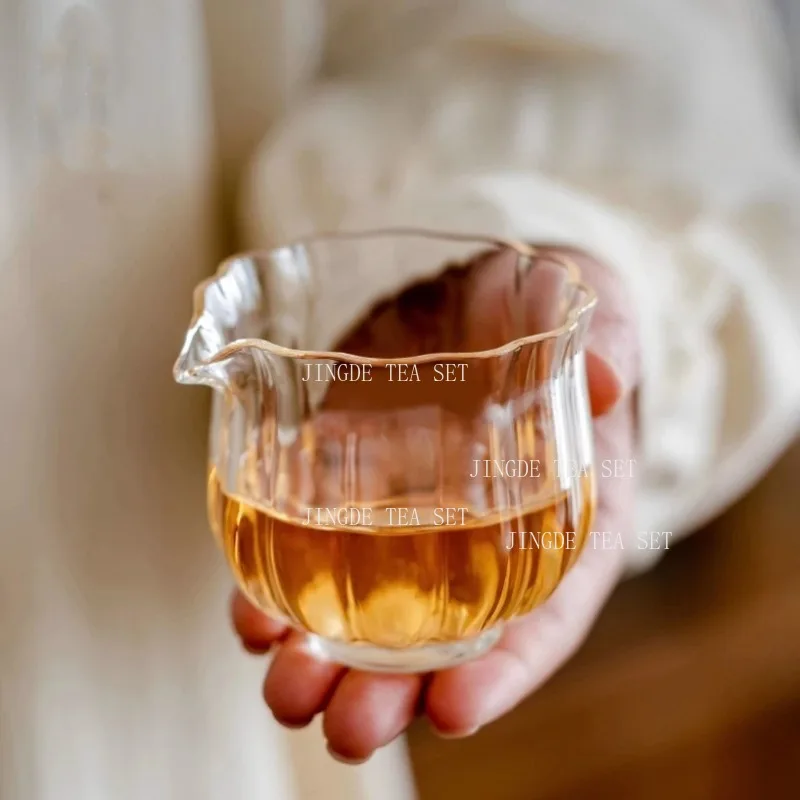 Fairness Cup Transparent Heat-resistant Glass Small Tea Cup Household Chinese Style Handleless Tea Sea Tea Ceremony Accessories