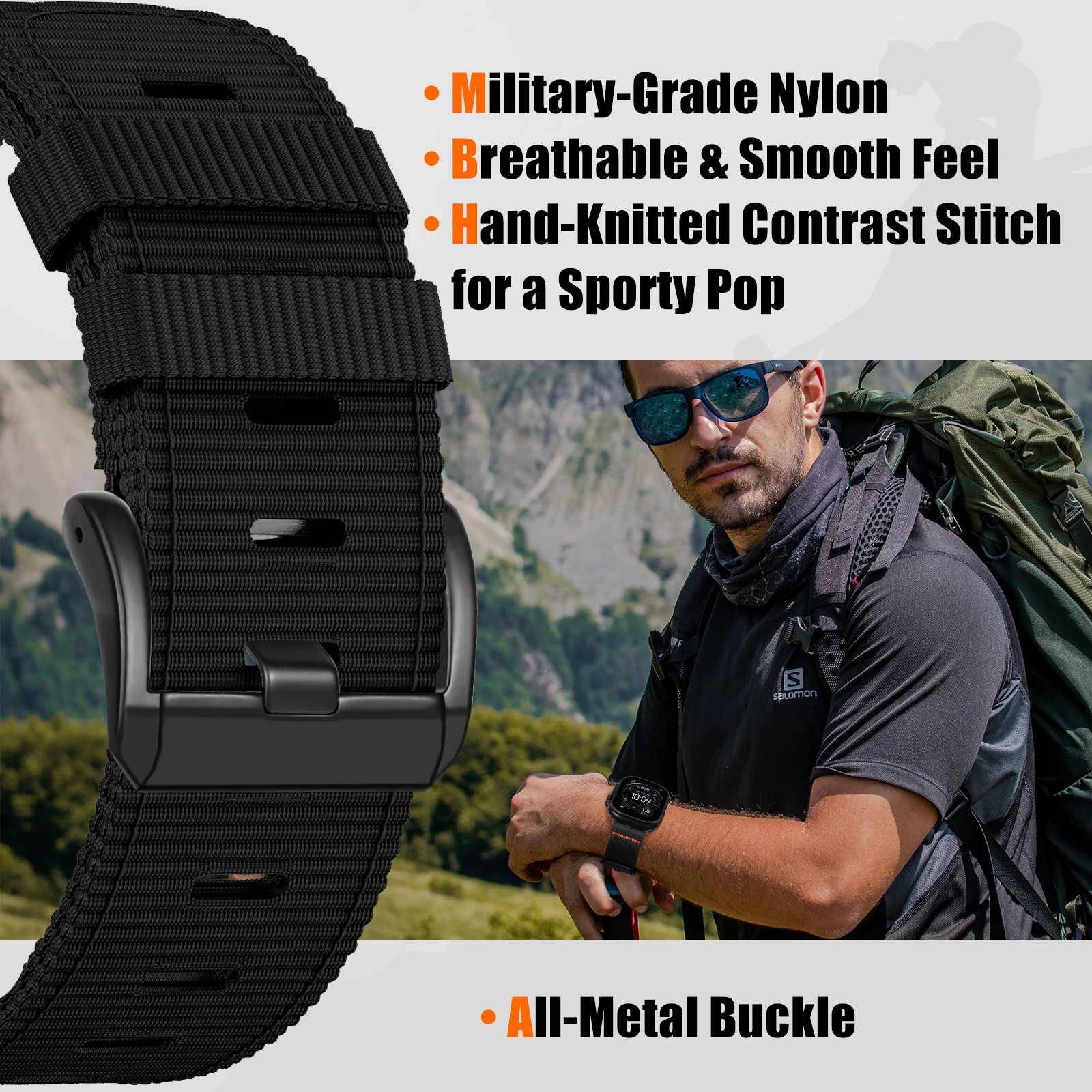 Premium Nylon Watch Strap – Versatile and Stylish Bracelet Replacement Band