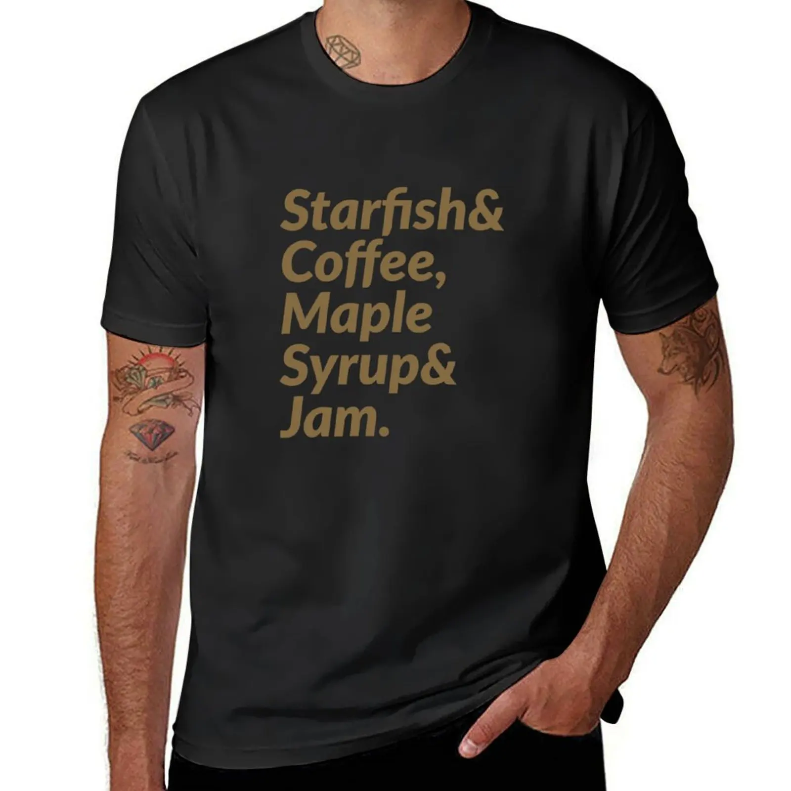 PRINCE Starfish & Coffee T-Shirt plus sizes customs Men's t-shirts