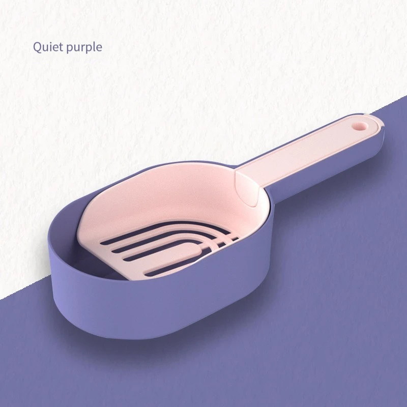 Cat Litter Scoop Set, Cat Litter Sieve Scoop with Storage Base, Thick Hanging Cat Litter Scoop, Pet Cleaning Supplies