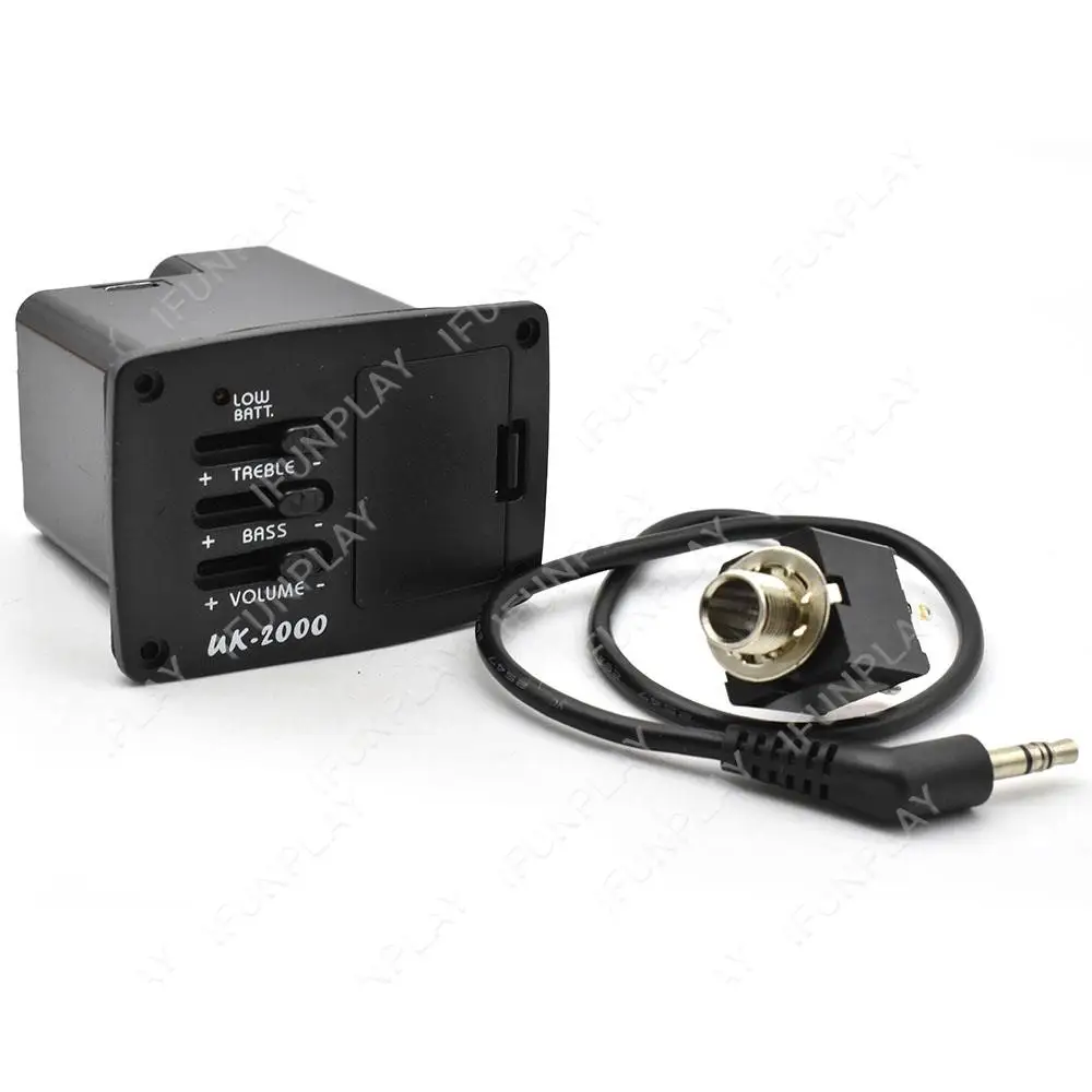 Préampli Égaliseur Pour Ukulélé CAIONPLE UK-300T - 2 Bandes, Avec Accordeur, Alimentation Pile CR2032