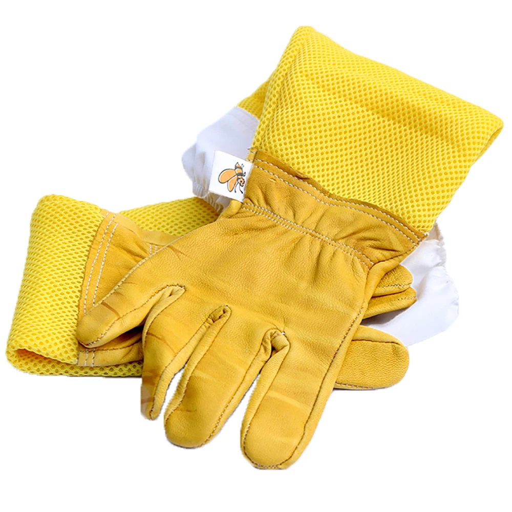 Breathable Apiarist Anti Sting Gloves XL XXL 3XL Vented Cotton Long Sleeve Protect Hands From Stings Protective Farming Apiary