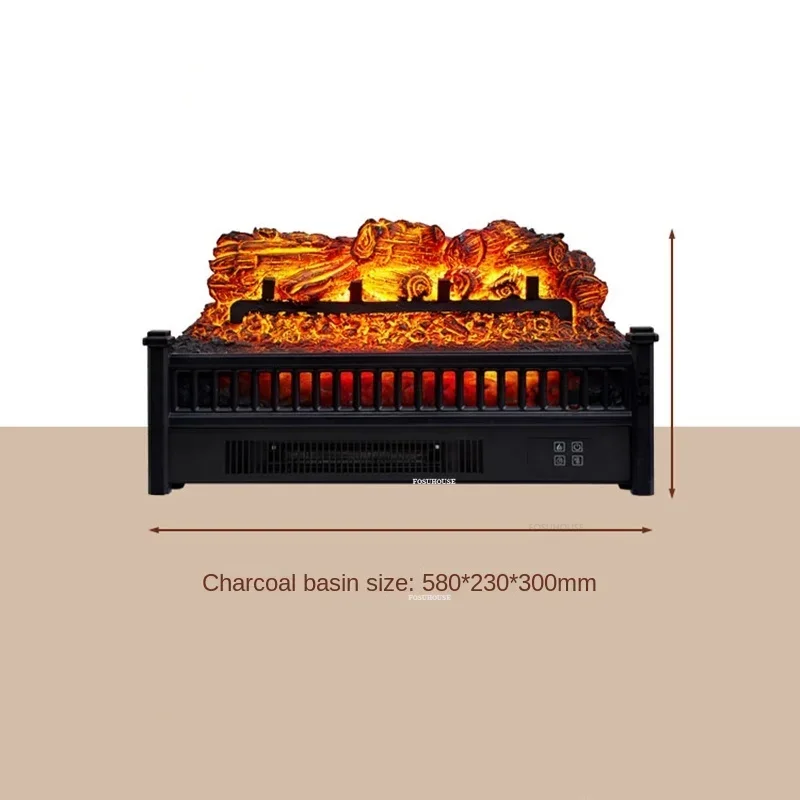 European Fireplaces Decorative Cabinet American Home Decor Simulated Firewood Flame Electronic Fireplace Charcoal Brazier Heater