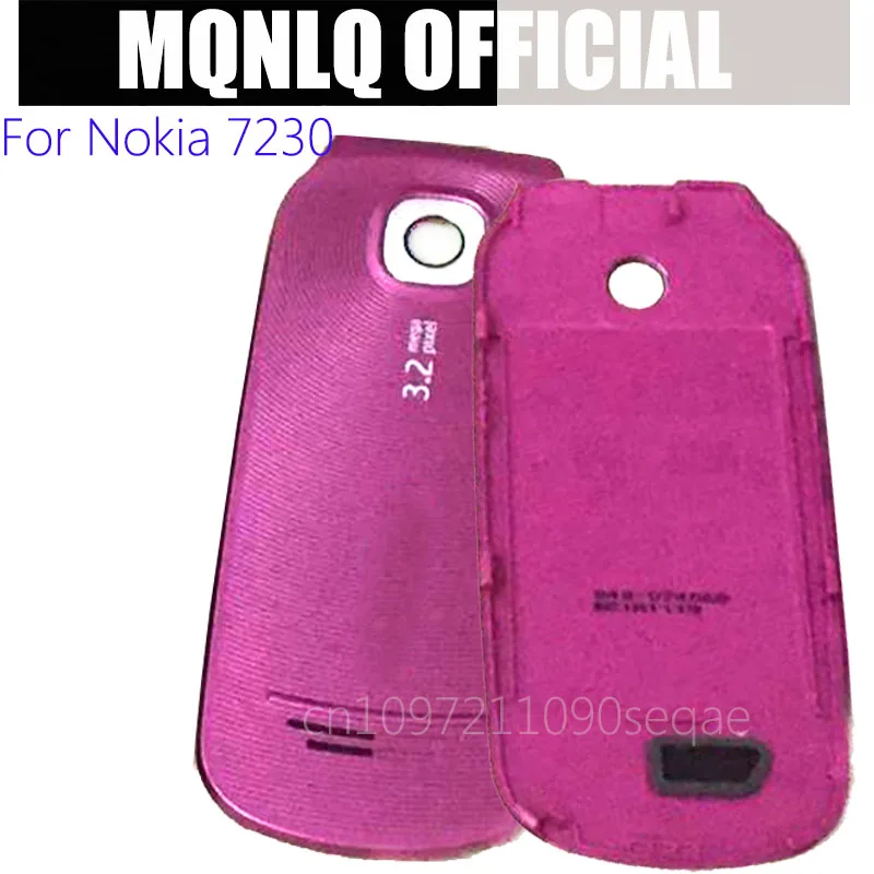 Nokia 7230용 전체 완전한 휴대폰 하우징 커버 케이스+영어 키패드 후면 배터리 도어