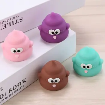 Temperamatite portatile a forma di cacca temperamatite manuale in PVC per cartoni animati Mini materiale scolastico cancelleria