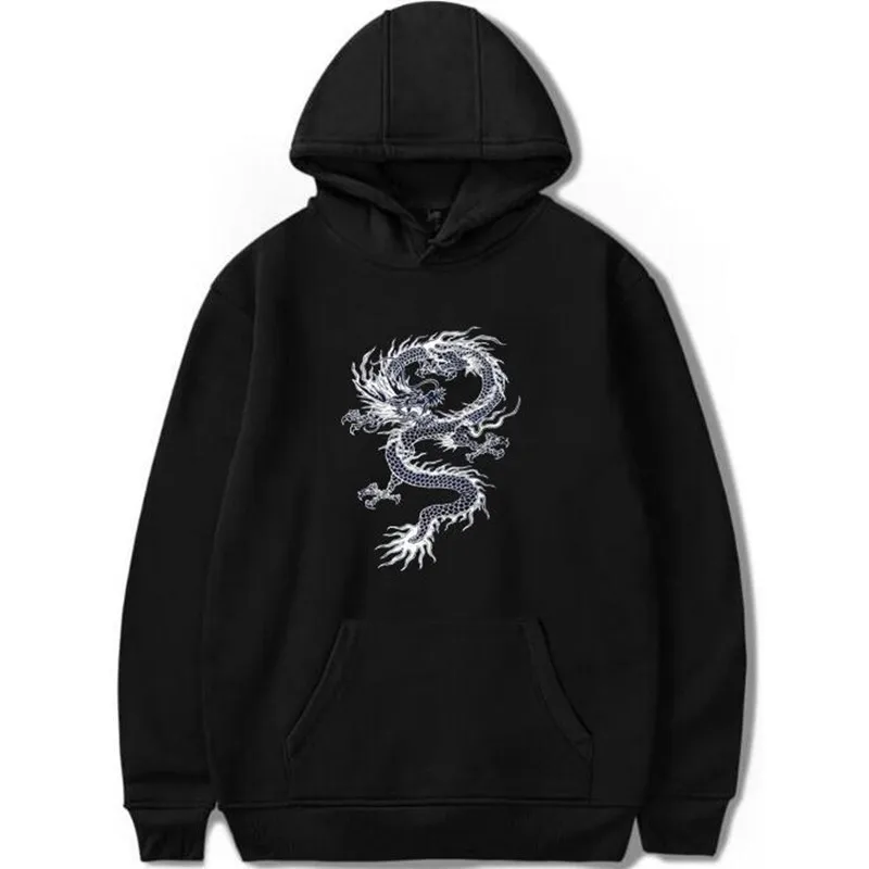 Men's Plus Size Sweatshirt Coat Chinese Dragon Sweatshirts Chinese Dragon Hoodie Hoodies