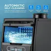 Countertop Ice Maker with 2 Water Inlets & Appointment Function, Freestanding Ice Machine with 11lbs Storage Bin, Ice Scoop, Dra 4