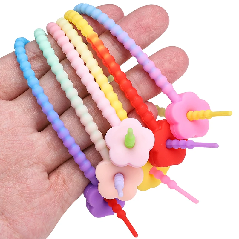 Vibrant Silicone Keychain with Decorative Lanyard