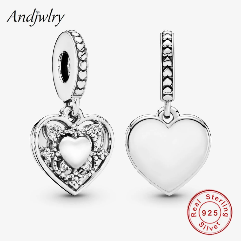 

Fit Bracelet My Wife Always Heart Dangle Charm Silver 925 Original Sparkling Double Pendant Bracelet & Bangle Jewelry Berloque